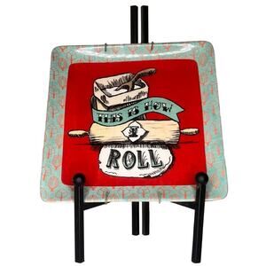 HUGE Certified International "This is How I Roll" Decorative Platter